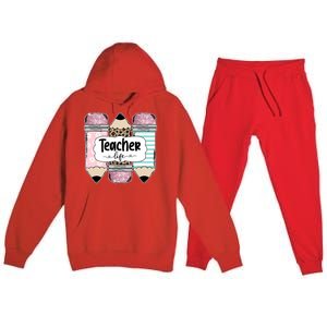 Teacher Life Pencil Back To School Premium Hooded Sweatsuit Set