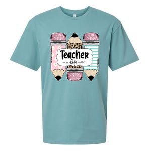 Teacher Life Pencil Back To School Sueded Cloud Jersey T-Shirt