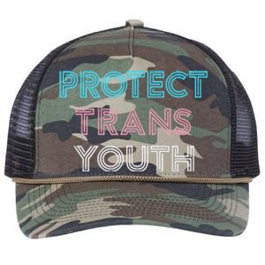 Transg Lgbt Pride Protect Transg Retro Rope Trucker Hat Cap