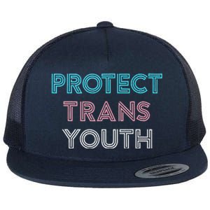 Transg Lgbt Pride Protect Transg Flat Bill Trucker Hat