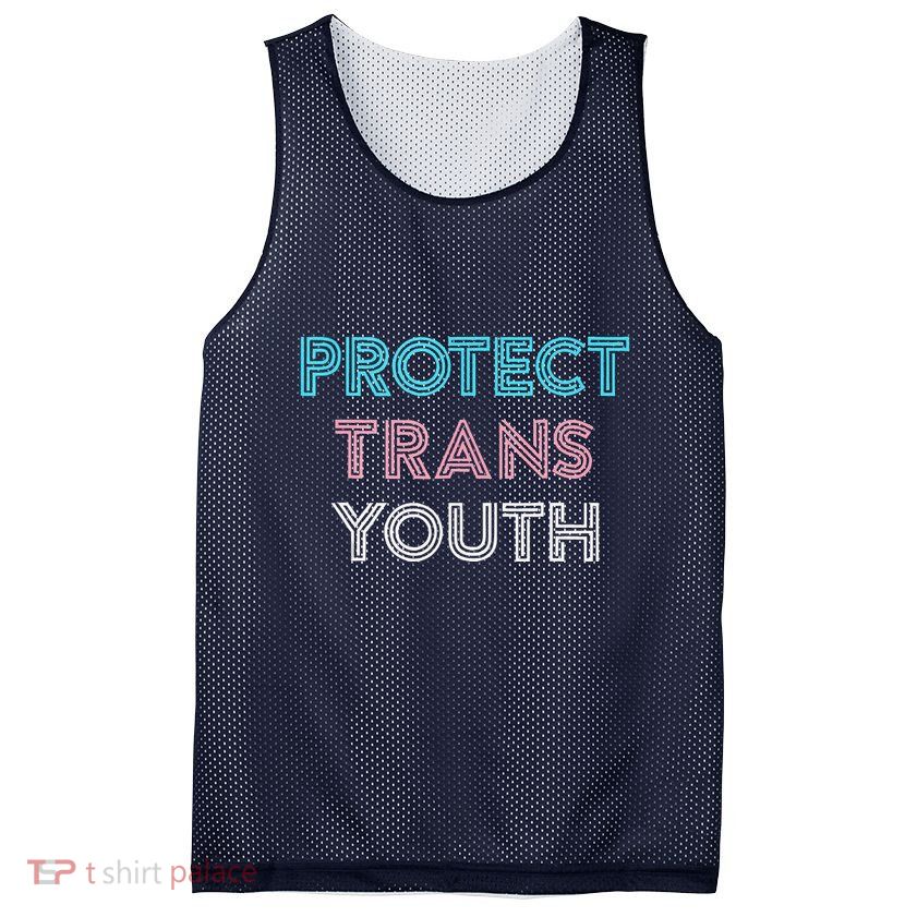 Transg Lgbt Pride Protect Transg Mesh Reversible Basketball Jersey Tank