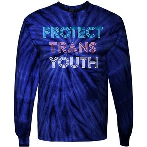 Transg Lgbt Pride Protect Transg Tie-Dye Long Sleeve Shirt