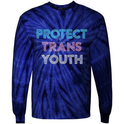 Transg Lgbt Pride Protect Transg Tie-Dye Long Sleeve Shirt