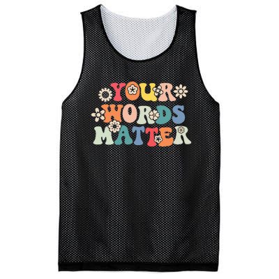 Therapy Language Pathologist SLP Your Words Matter Mesh Reversible Basketball Jersey Tank