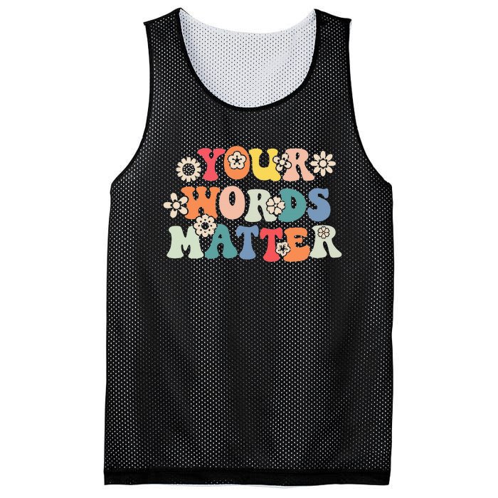 Therapy Language Pathologist SLP Your Words Matter Mesh Reversible Basketball Jersey Tank