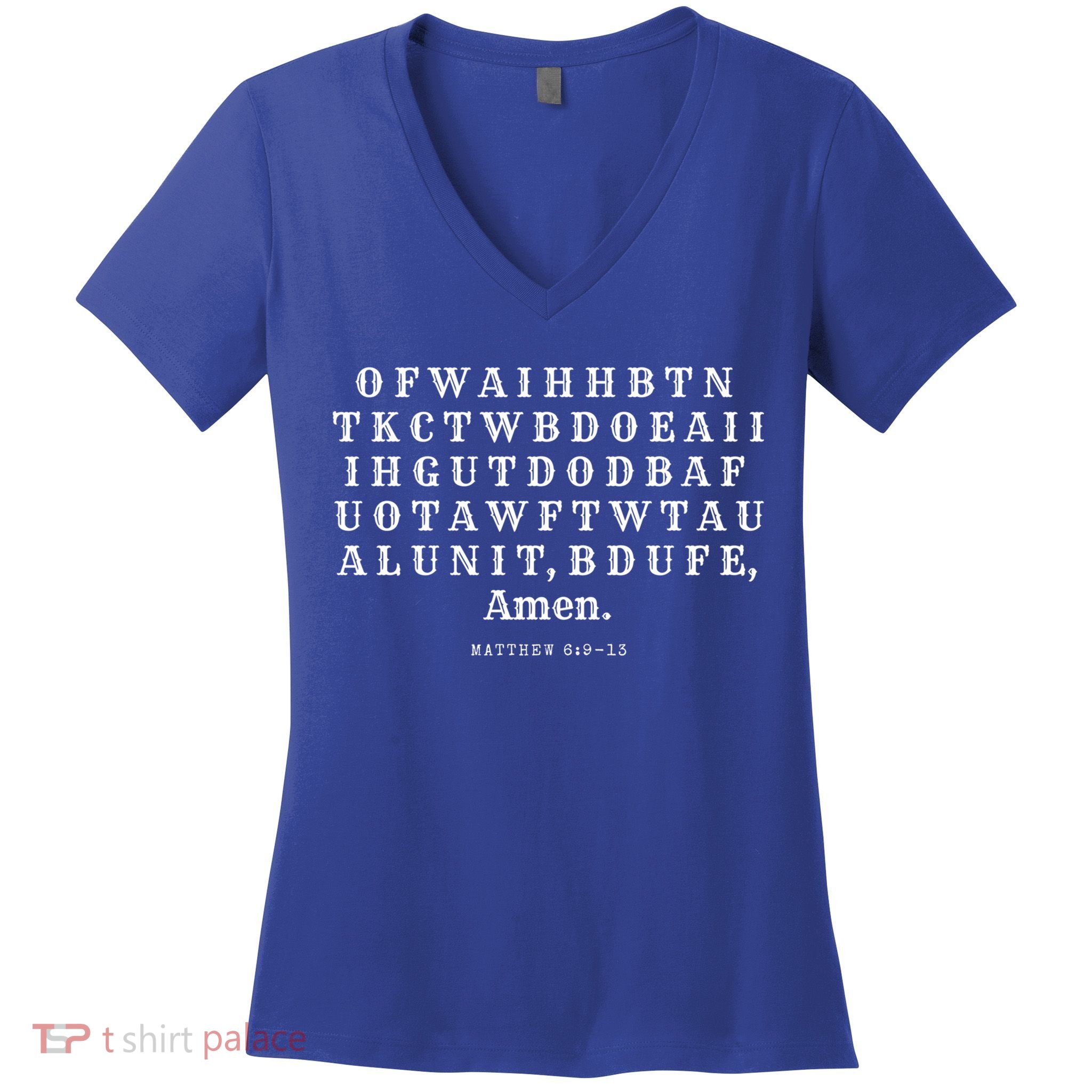 The Lords Prayer Gift Women's V-Neck T-Shirt