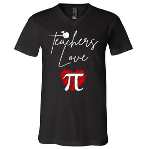 Teachers Love Pi V-Neck T-Shirt