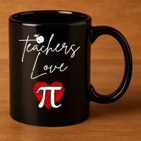 Teachers Love Pi 11oz C Handle Ceramic Mug