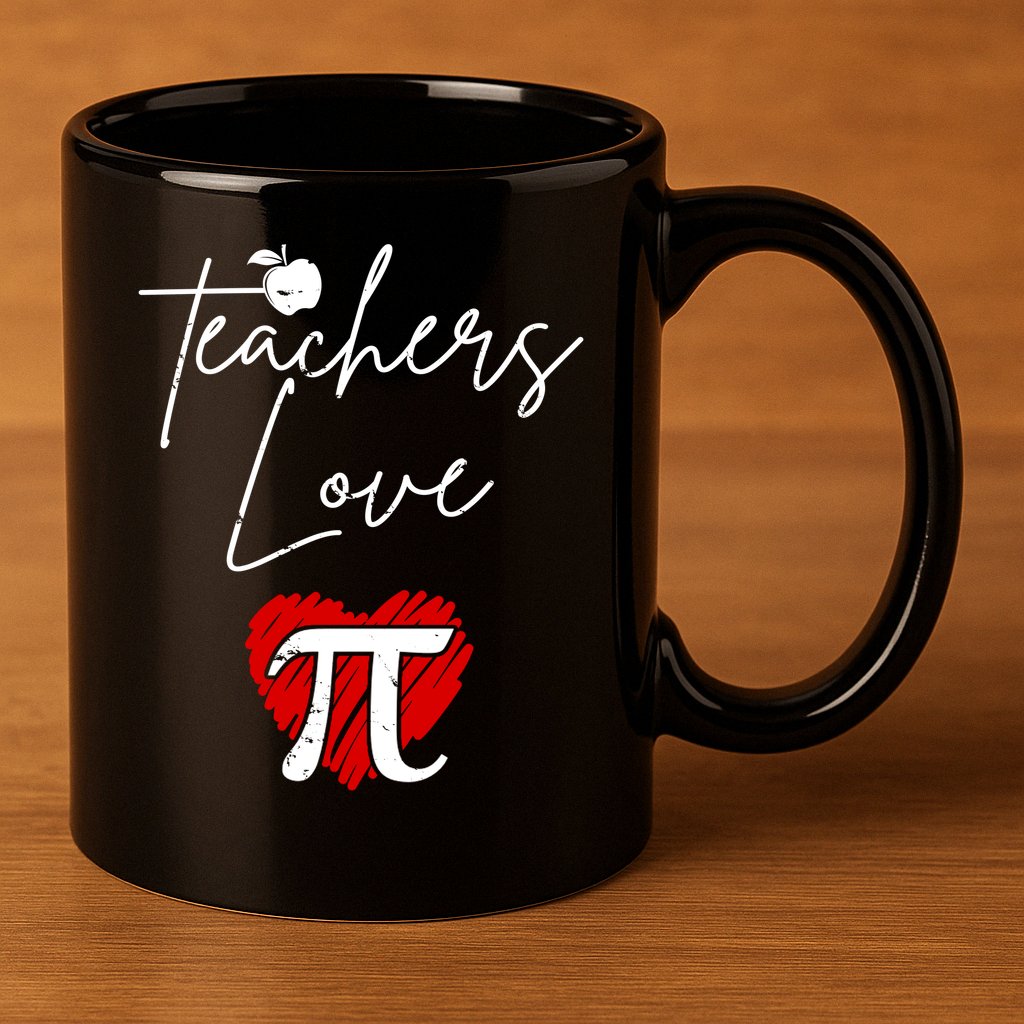 Teachers Love Pi 11oz C Handle Ceramic Mug