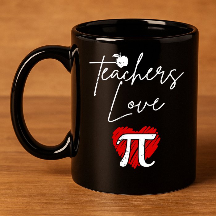 Teachers Love Pi 11oz C Handle Ceramic Mug