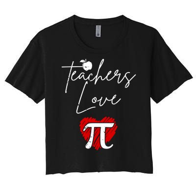 Teachers Love Pi Women's Crop Top Tee