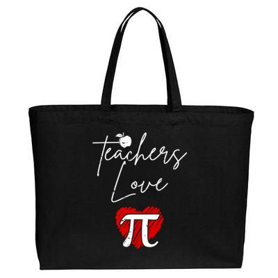 Teachers Love Pi Cotton Canvas Jumbo Tote