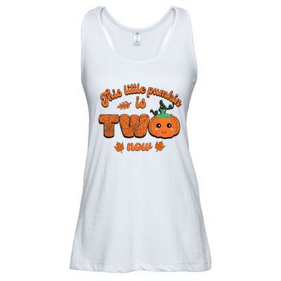 This Little Pumpkin Is Two Now Fall Birthday Funny Gift Ladies Essential Flowy Tank