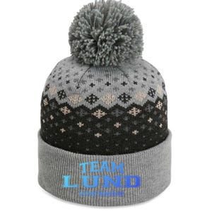 Team Lund Proud Family Surname Last Name Gift Cool Gift The Baniff Cuffed Pom Beanie