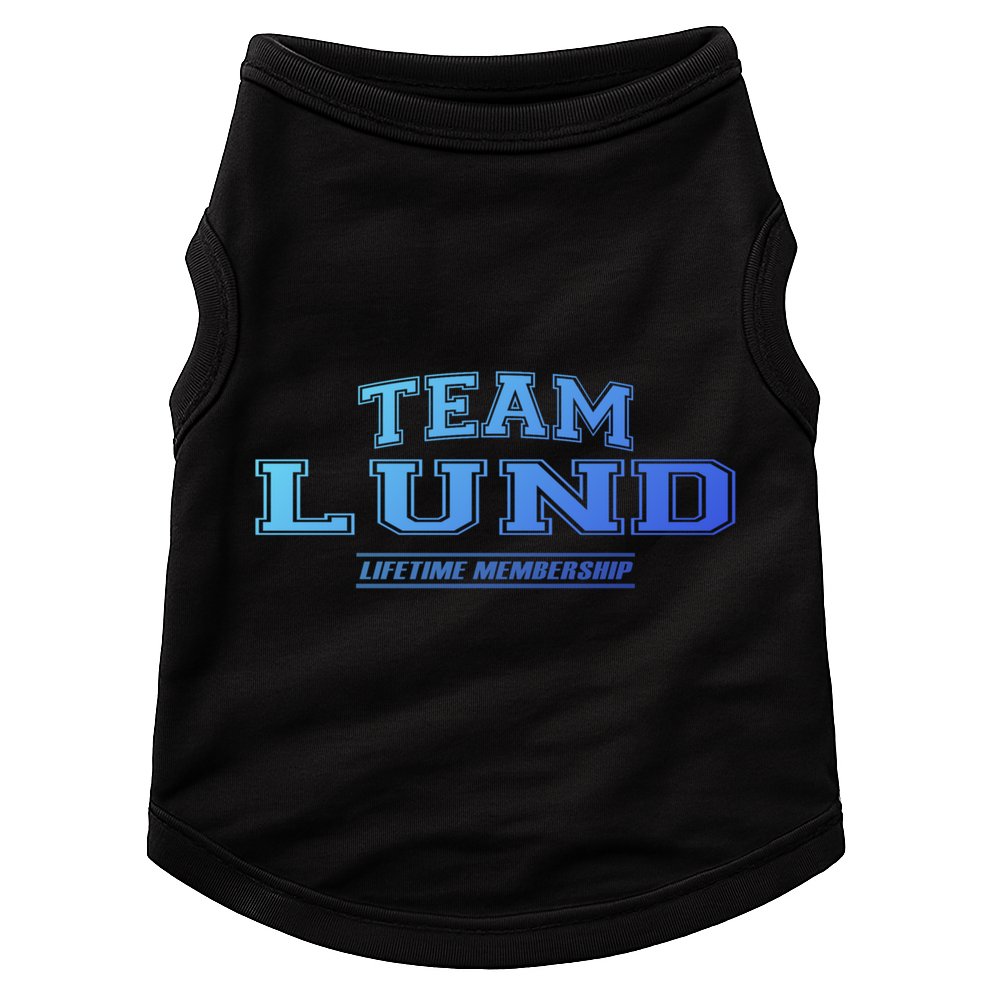 Team Lund Proud Family Surname Last Name Gift Cool Gift Doggie Tank