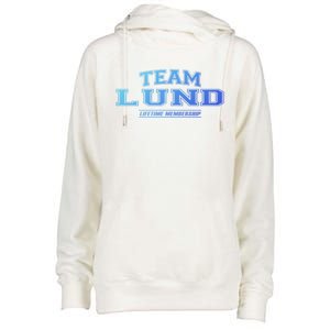 Team Lund Proud Family Surname Last Name Gift Cool Gift Womens Funnel Neck Pullover Hood