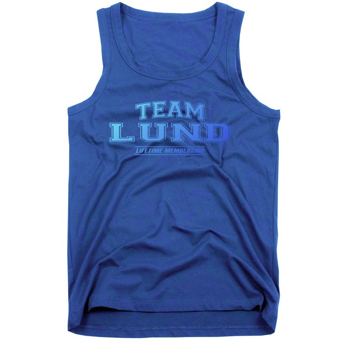 Team Lund Proud Family Surname Last Name Gift Cool Gift Tank Top