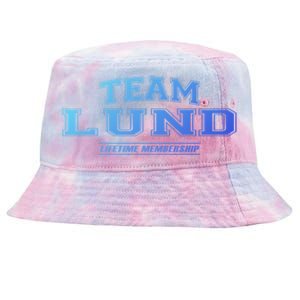 Team Lund Proud Family Surname Last Name Gift Cool Gift Tie-Dyed Bucket Hat