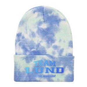 Team Lund Proud Family Surname Last Name Gift Cool Gift Tie Dye 12in Knit Beanie