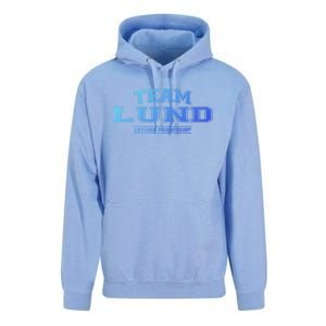 Team Lund Proud Family Surname Last Name Gift Cool Gift Unisex Surf Hoodie