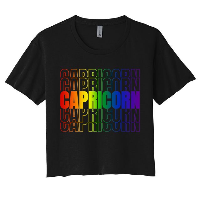 This Lgbtq Pride Zodiac Capricorn Great Gift Women's Crop Top Tee