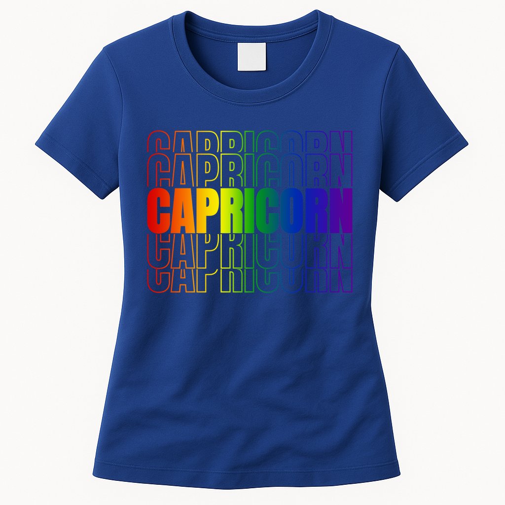 This Lgbtq Pride Zodiac Capricorn Great Gift Womens T-Shirt