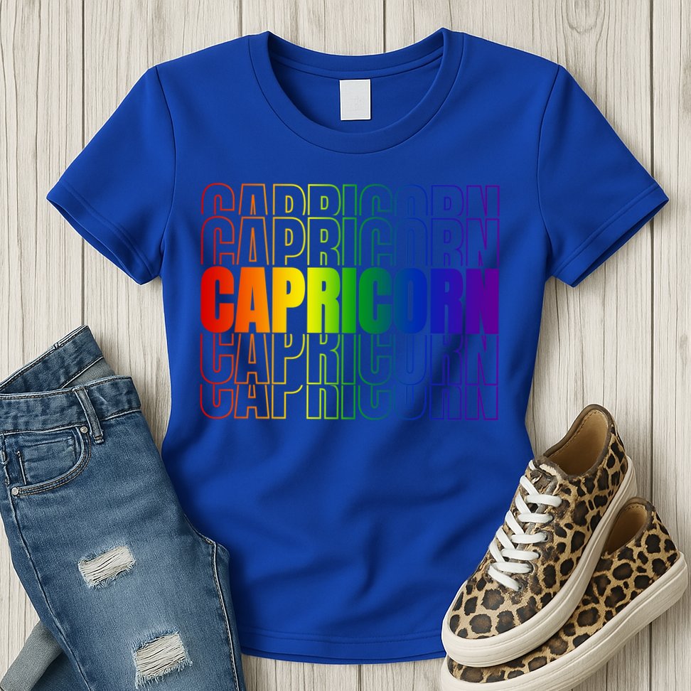 This Lgbtq Pride Zodiac Capricorn Great Gift Womens T-Shirt