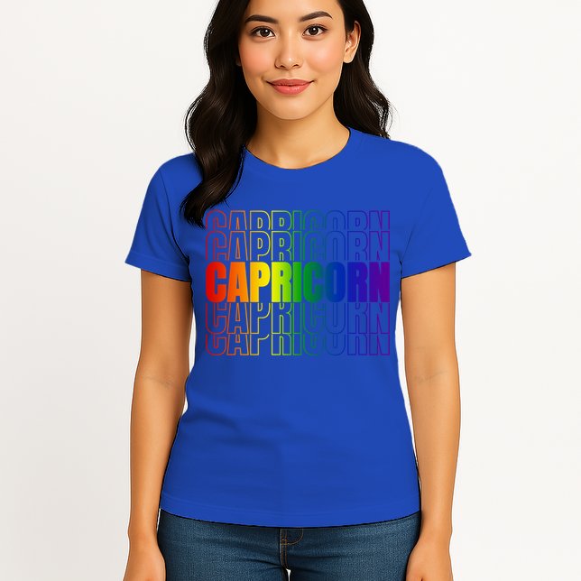 This Lgbtq Pride Zodiac Capricorn Great Gift Womens T-Shirt