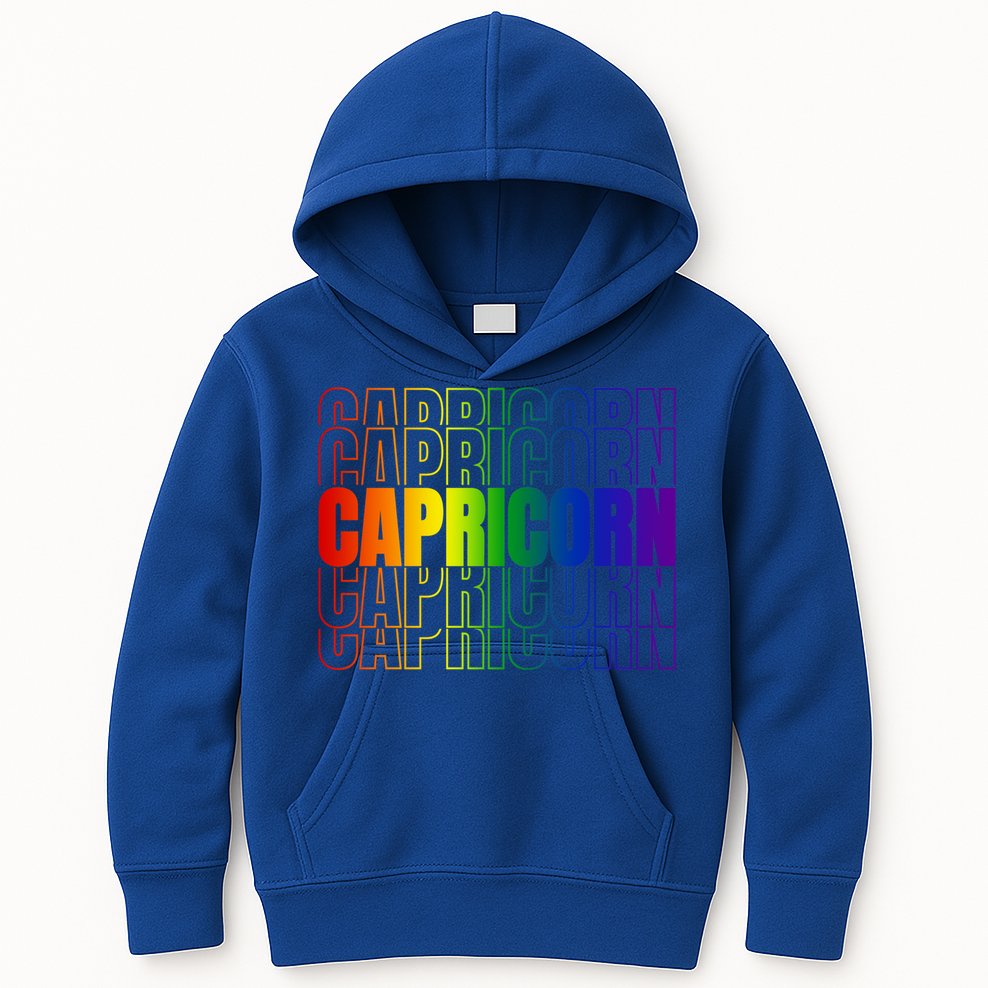 This Lgbtq Pride Zodiac Capricorn Great Gift Kids Hoodie