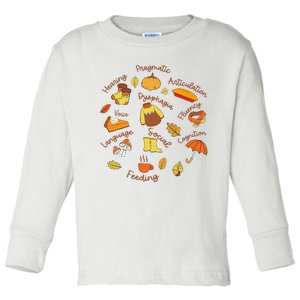 Thanksgiving Language Pathology AAC Resources Toddler Long Sleeve Shirt