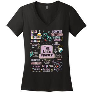 The LabS Prayer Medical Laboratory Scientist Lab Week 2024 Women's V-Neck T-Shirt