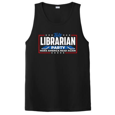 The Librarian Party Make America Read Again Bookworm Books PosiCharge Competitor Tank