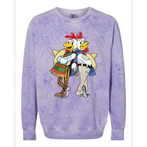 The Los Pollos Cool Vector Design New Colorblast Crewneck Sweatshirt