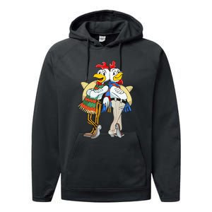 The Los Pollos Cool Vector Design New Performance Fleece Hoodie