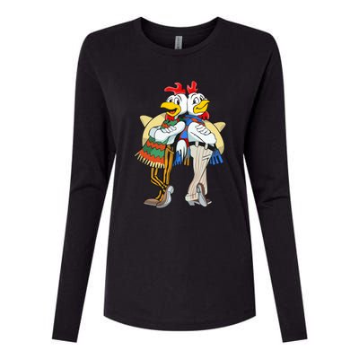 The Los Pollos Cool Vector Design New Womens Cotton Relaxed Long Sleeve T-Shirt