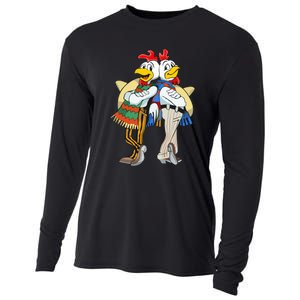 The Los Pollos Cool Vector Design New Cooling Performance Long Sleeve Crew