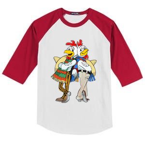 The Los Pollos Cool Vector Design New Kids Colorblock Raglan Jersey