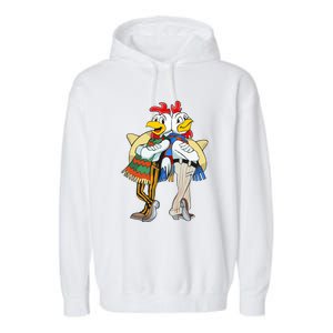 The Los Pollos Cool Vector Design New Garment-Dyed Fleece Hoodie