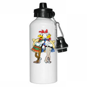 The Los Pollos Cool Vector Design New Aluminum Water Bottle