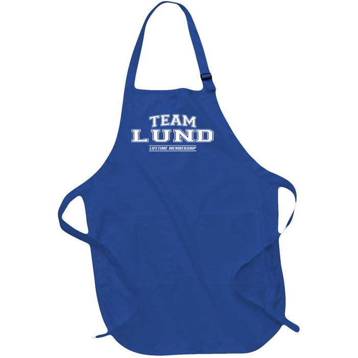 Team Lund Proud Family Surname Last Name Gift Full-Length Apron With Pockets