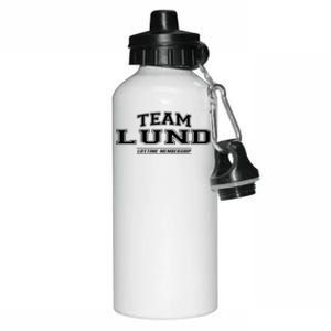 Team Lund Proud Family Surname Last Name Gift Aluminum Water Bottle