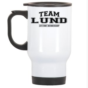 Team Lund Proud Family Surname Last Name Gift Stainless Steel Travel Mug