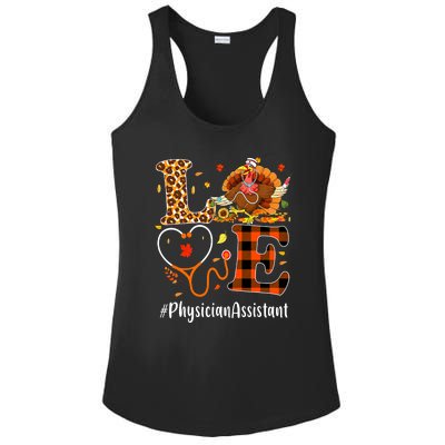 Thanksgiving Love Physician Assistant Leopard Funny Ladies PosiCharge Competitor Racerback Tank