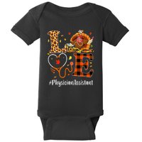 Thanksgiving Love Physician Assistant Leopard Funny Baby Bodysuit