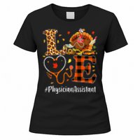 Thanksgiving Love Physician Assistant Leopard Funny Women's T-Shirt