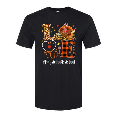 Thanksgiving Love Physician Assistant Leopard Funny Softstyle CVC T-Shirt