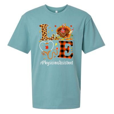 Thanksgiving Love Physician Assistant Leopard Funny Sueded Cloud Jersey T-Shirt