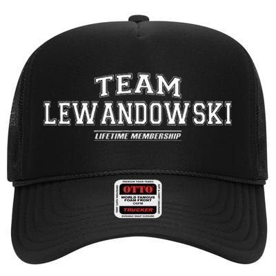 Team Lewandowski Proud Family Surname High Crown Mesh Back Trucker Hat