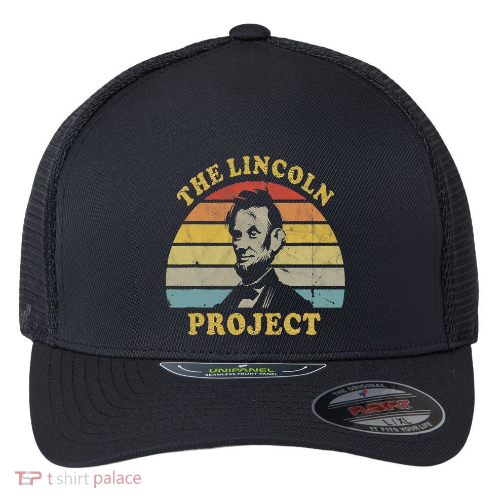 The Lincoln Project Thank You Save The USA Vintage Patriotic Flexfit Unipanel Trucker Cap