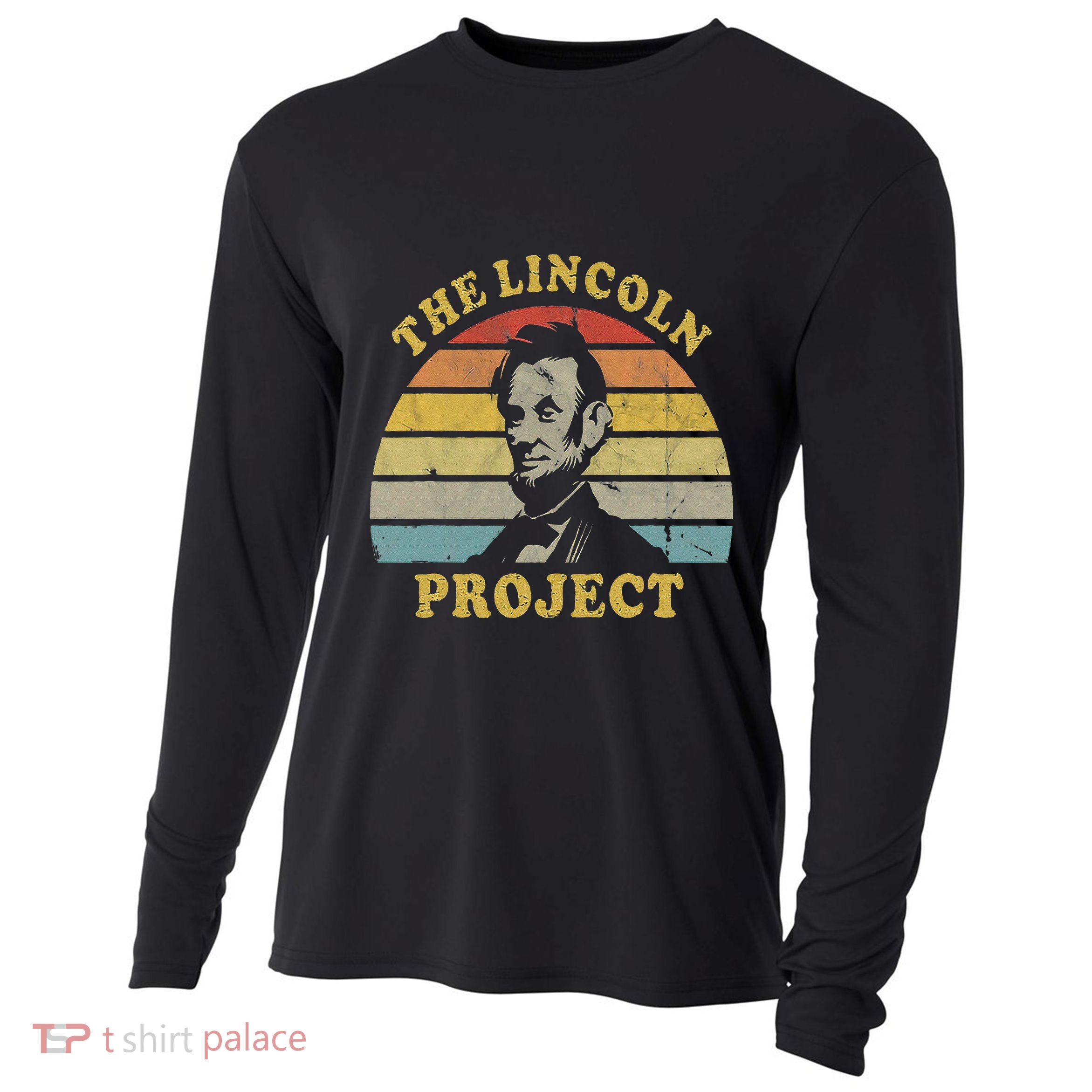 The Lincoln Project Thank You Save The USA Vintage Patriotic Cooling Performance Long Sleeve Crew